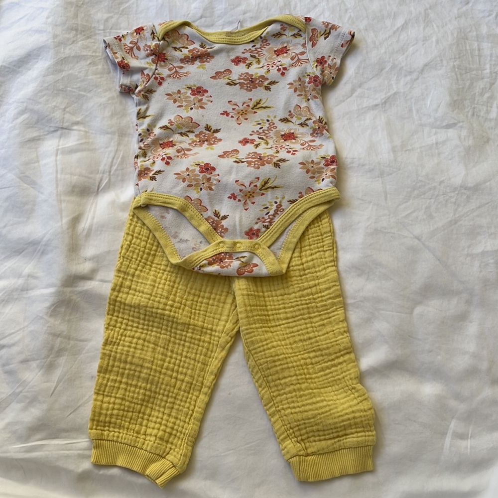 Baby Girl (9M) Floral French Terry Set